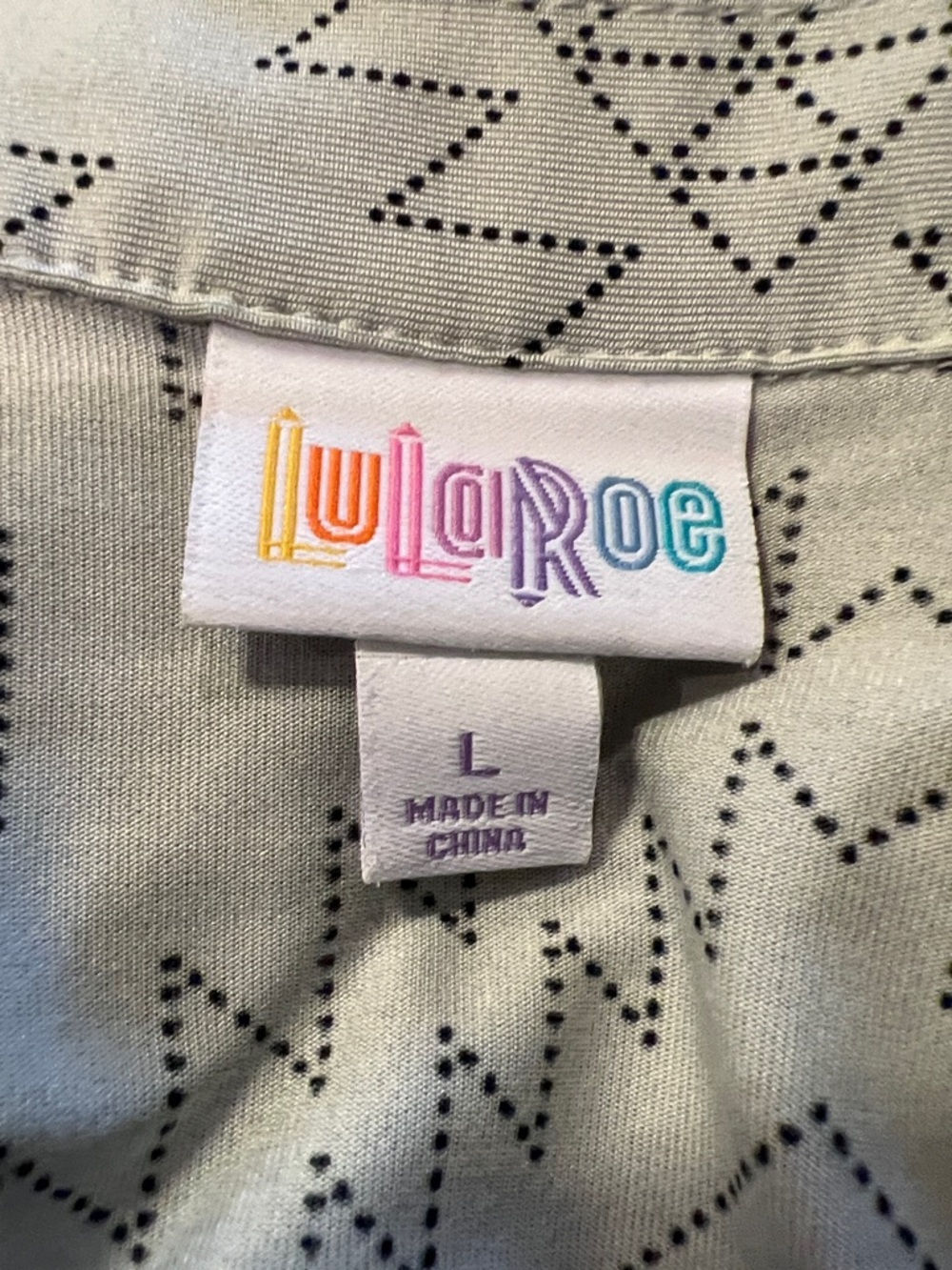 LuLaRoe Light Green Aztec Shirt Dress with Self Tie - Picture 9 of 10